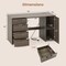 Computer Desk with Drawers, Cabinet and Charging Ports for Home Office